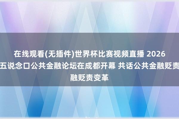 在线观看(无插件)世界杯比赛视频直播 2026清华五说念口公共金融论坛在成都开幕 共话公共金融贬责变革