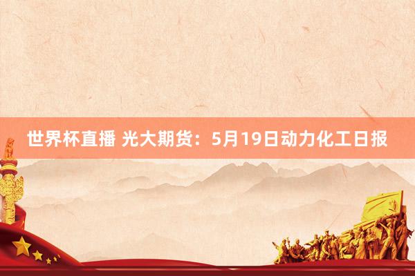 世界杯直播 光大期货:5月19日动力化工日报