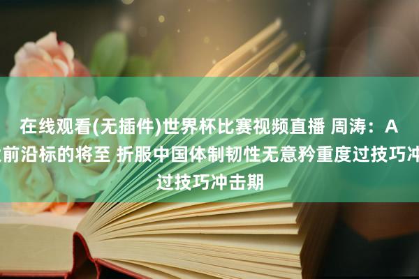 在线观看(无插件)世界杯比赛视频直播 周涛:AI三大前沿标的将至 折服中国体制韧性无意矜重度过技巧冲击期