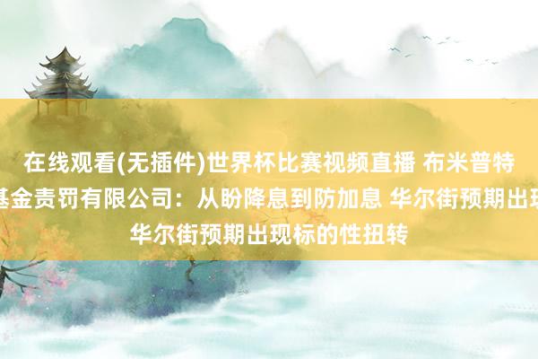 在线观看(无插件)世界杯比赛视频直播 布米普特拉北京投资基金责罚有限公司:从盼降息到防加息 华尔街预期出现标的性扭转