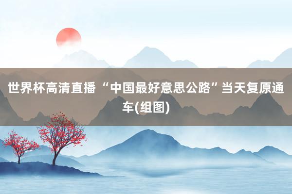 世界杯高清直播 “中国最好意思公路”当天复原通车(组图)
