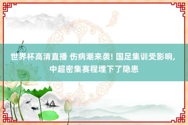 世界杯高清直播 伤病潮来袭! 国足集训受影响, 中超密集赛程埋下了隐患
