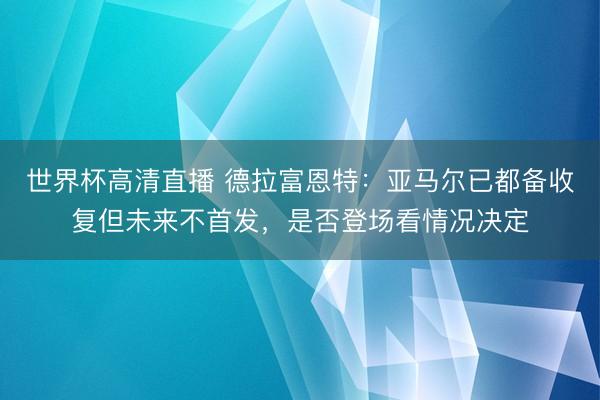 世界杯高清直播 德拉富恩特:亚马尔已都备收复但未来不首发,是否登场看情况决定
