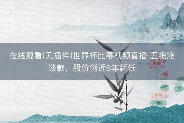 在线观看(无插件)世界杯比赛视频直播 五粮液谈歉，股价创近6年新低